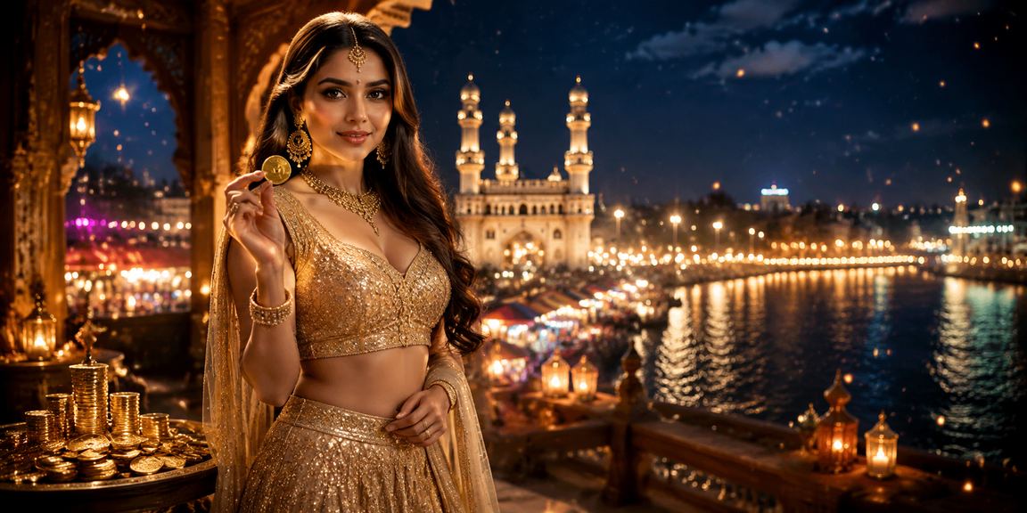 Indian players celebrating Teen Patti in Hyderabad with traditional attire