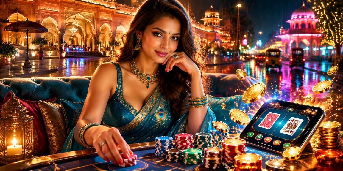 Players enjoying Andar Bahar and other card games in Indian attire