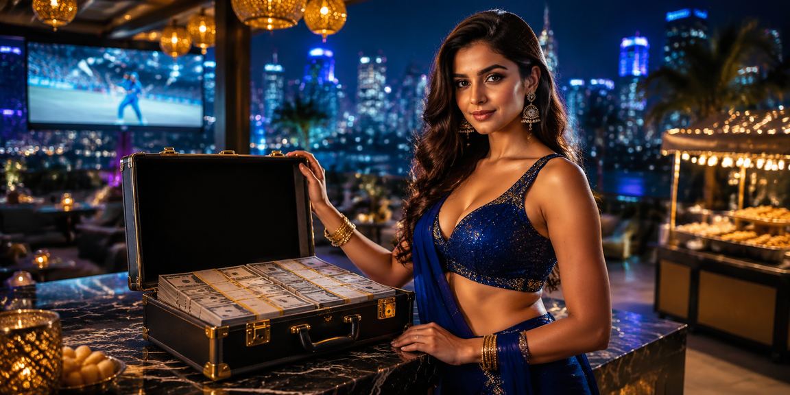Cricket players and passionate bettors during IPL match